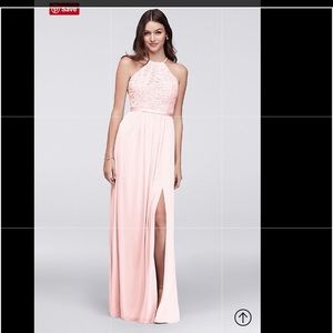 David’s Bridal Petal chiffon bridesmaid dress